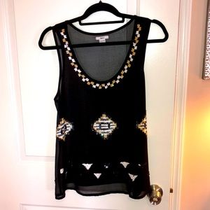 Sheer sequin top